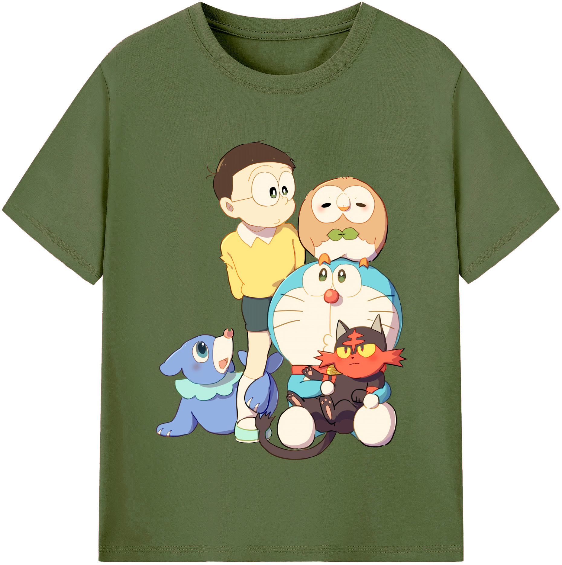 （画像用） ドラえもん Doraemon 綿100％半袖Tシャツ（フロントプリント）
